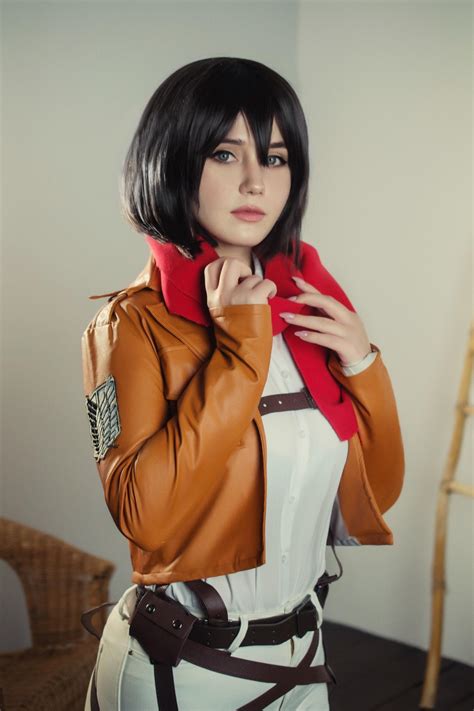 sexy mikasa cosplay|Mikasa cosplay